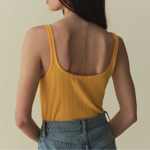 Doen Shae Tank Jonquille Apolline Pointelle XS NWT - Picture 2 of 6